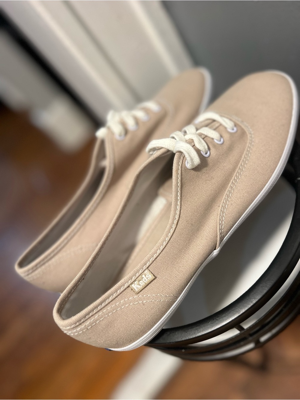 Keds Canvas Sneakers in Beige with White Accents size 9 women NEW - Picture 7 of 12